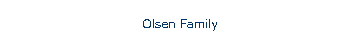 Olsen Family